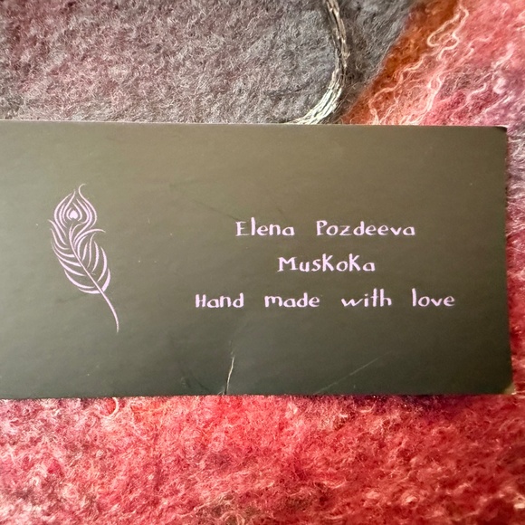 Elena Pozdeeva Hand Felted Scarf – Muskoka-Made Wool Art – New With Tags – 9"x72 - Picture 7 of 9